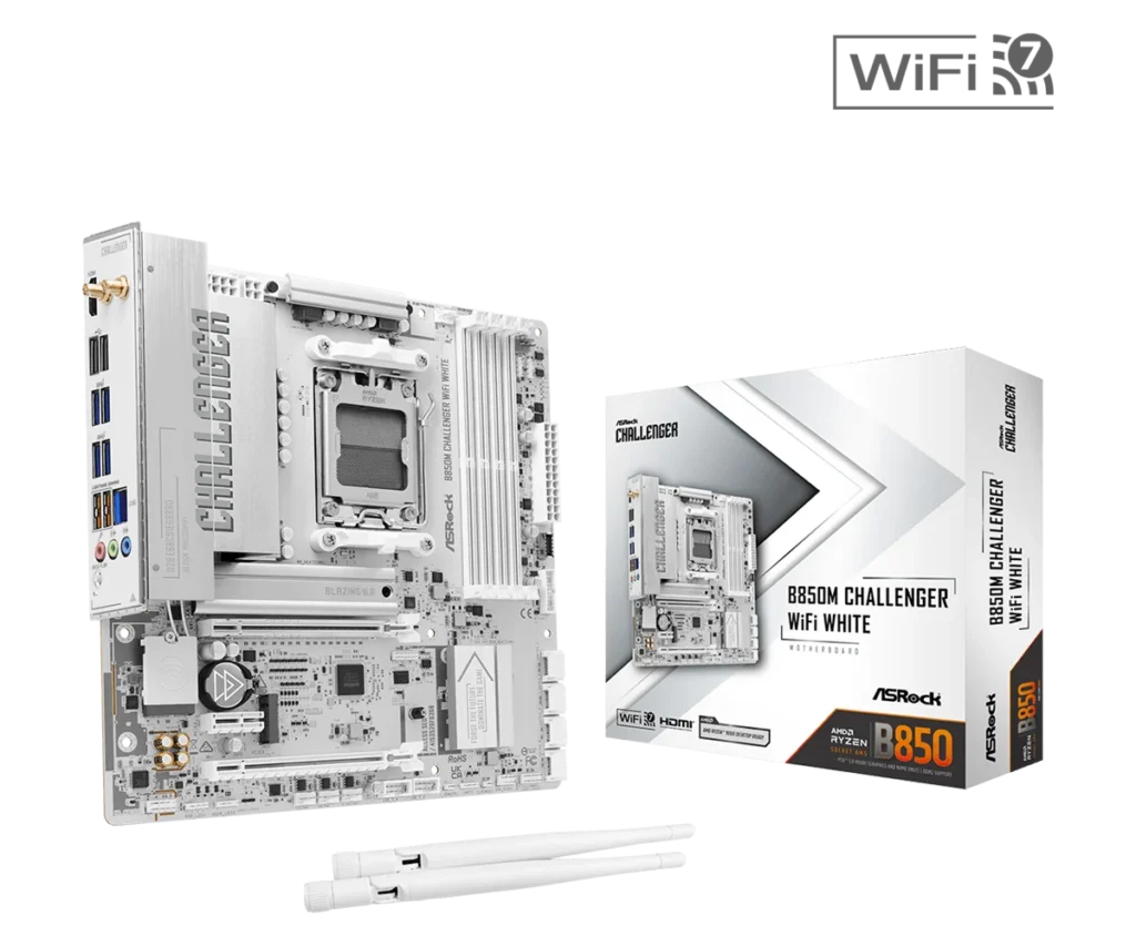 ASRock B850M Challenger WiFi White