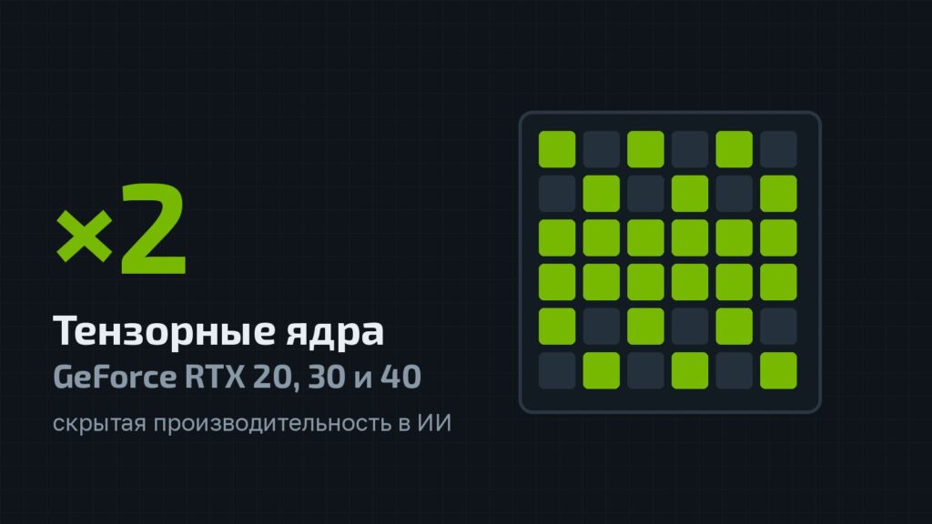 Тензорные ядра GeForce RTX 20, 30 и 40: ×2 скрытой производительности в ИИ