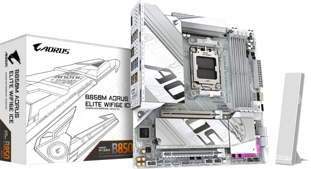Gigabyte B850M AORUS ELITE WIFI6E ICE